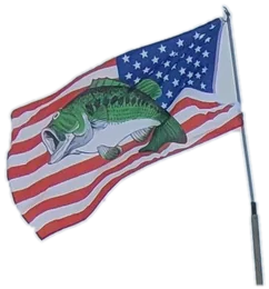 Hubbardston Rod & Gun Club bass flag